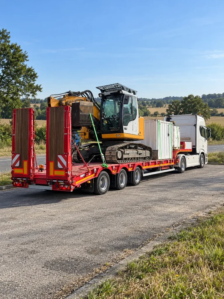 Illustration — Camion chargé vu depuis l’arrière